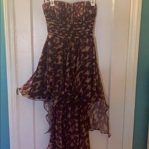 Patterned high low dress